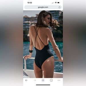 MIXED TULLE SWIMSUIT Xl black